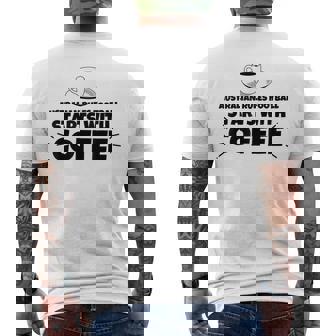 オーストラリアのルールフットボールはコーヒーから始まる メンズTシャツ バックプリント - Kawaiitshirt