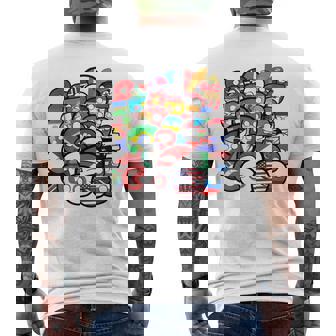 カントリーボールまたはポーランドボールの各国のグループ写真 メンズTシャツ バックプリント - Kawaiitshirt