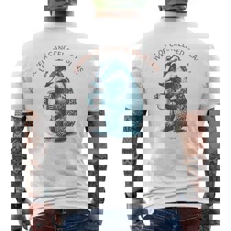 キャンセルされた計画の恋人 コーヒーを飲むアナグマ 長袖tシャツ メンズTシャツ バックプリント - Kawaiitshirt