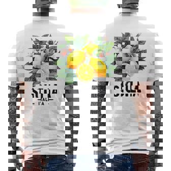 シチリア イタリア シチリア イタリア フレッシュ イタリアン レモン シチリア メンズTシャツ バックプリント - Kawaiitshirt