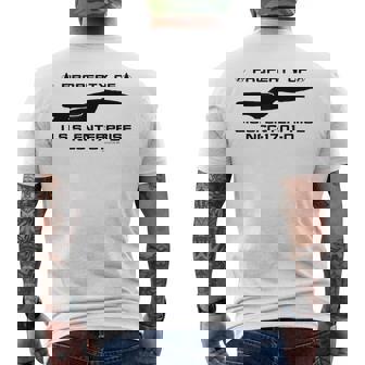 スタートレック 次世代uSSエンタープライズプロファイル メンズTシャツ バックプリント - Kawaiitshirt