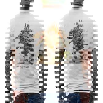 スピノサウルス 恐竜モチーフ イラスト スピノサウルス メンズTシャツ バックプリント - Kawaiitshirt