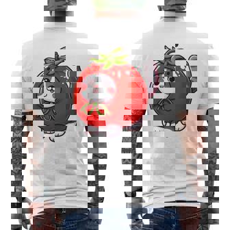 トマトの猫 コスチューム メンズTシャツ バックプリント - Kawaiitshirt