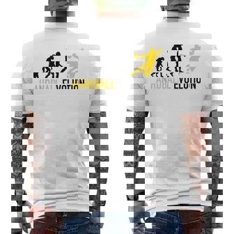 ハンドボール選手の進化ハンドボール メンズTシャツ バックプリント - Kawaiitshirt