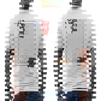 バスケットボール サイン帳 寄せ書き 色紙 先輩 先生 ありがとう、おつかれさま 贈る言葉 メッセージ メンズTシャツ バックプリント - Kawaiitshirt