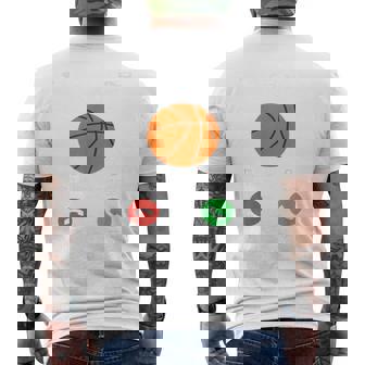 バスケットボール、着信、おもしろ、おもしろ服、バスケットボール、ギフト、メンズ、おもしろグッズ、バスケットボール部、ウケ メンズTシャツ バックプリント - Kawaiitshirt