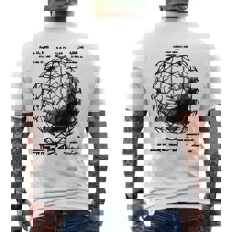 バックミンスター フラー 測地線 特許 科学 工学 数学 メンズTシャツ バックプリント - Kawaiitshirt