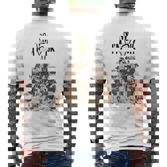 パグがいっぱい I'm Ok パグ好き。 メンズTシャツ バックプリント - Kawaiitshirt