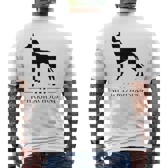 ファラオハウンド ブラック シルエット メンズTシャツ バックプリント - Kawaiitshirt