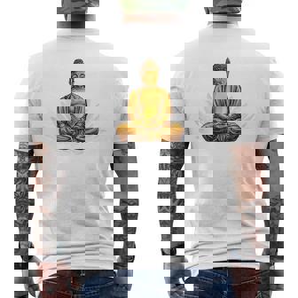 ブッダ 国際ヨガデー バックプリント メンズTシャツ バックプリント - Kawaiitshirt