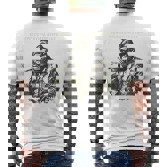 ボスゴリラ ビジネスユーモア アルファなリーダー メンズTシャツ バックプリント - Kawaiitshirt