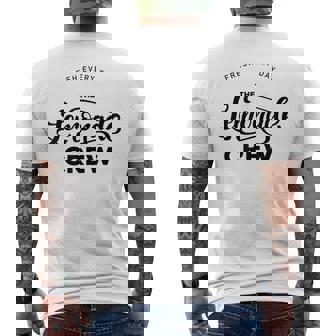 レモネードスタンドシャツ クルーアンドボス レモンジュース サマーイエロー メンズTシャツ バックプリント - Kawaiitshirt