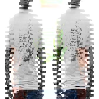 水彩 スズラン キリスト教の祈り メンズTシャツ バックプリント - Kawaiitshirt