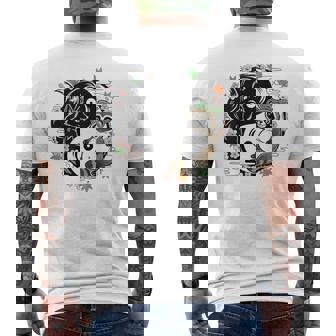 狸と狐 太極図 たぬき きつね メンズTシャツ バックプリント - Kawaiitshirt