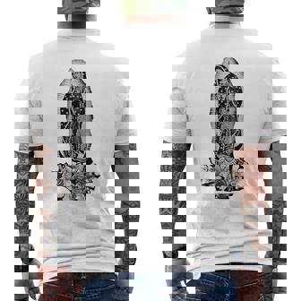 聖母デグアダルーペ サンマリア バックプリント クリスチャン メンズTシャツ バックプリント - Kawaiitshirt