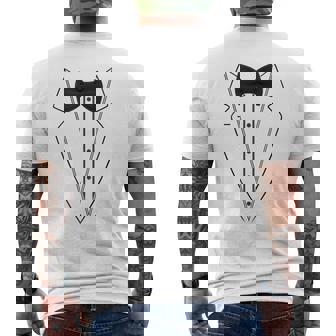 蝶ネクタイ付きホワイトtシャツ タキシード 面白いシャツ メンズTシャツ バックプリント - Kawaiitshirt