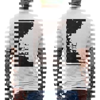 詩とメルヘン 東君平 なつのたぬき メンズTシャツ バックプリント - Kawaiitshirt