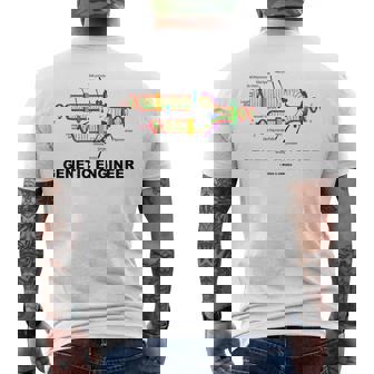 遺伝子工学者 Dna複製 分子生物学 ユーモア メンズTシャツ バックプリント - Kawaiitshirt