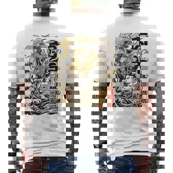 還暦 60歳 丙午 1966年生まれ 火の馬 和柄 波と炎の馬 ヴィンテージ 祝い デザイン メンズTシャツ バックプリント - Kawaiitshirt