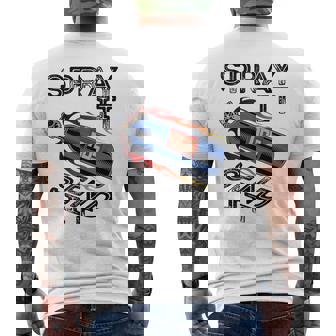面白いドラッグレースカーnosスプレー Itend It メンズTシャツ バックプリント - Kawaiitshirt