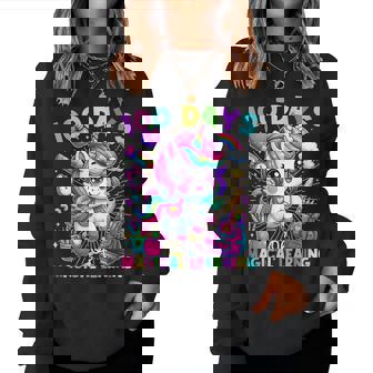 100 Days Of Magical Learning Unicorn 100Th Day School Girls Women Sweatshirt | Seseable FR