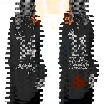 14 Birthdaygirl 14 Years Old Happy 14Th Birthday Girl Women Sweatshirt - Thegiftio