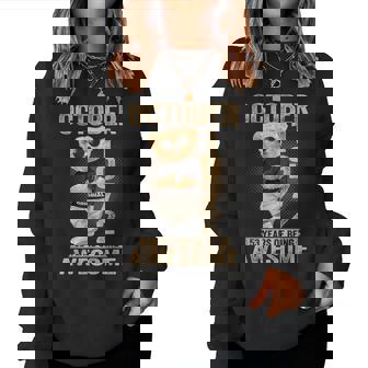 1972年10月53歳の誕生日男性と女性のための素晴らしいテディベア レディーススウェットシャツ - Kawaiitshirt