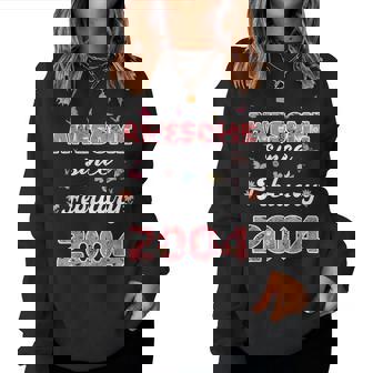 2004年2月から素晴らしい花、2004年2月の誕生日。 レディーススウェットシャツ - Kawaiitshirt