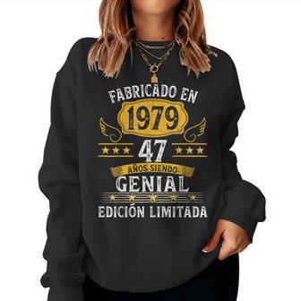 47 Años Cumpleaños Hombres Es Fabricado En 1979 Sudadera Mujer - Regaloses