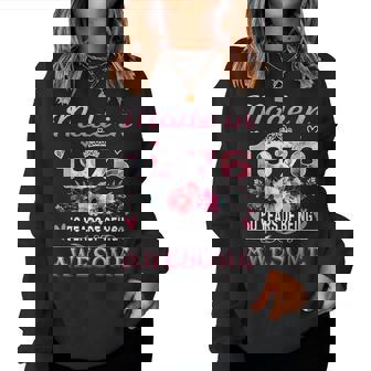 50Th Birthday Made In 1976 50 Years Of Being Awesome Floral Women Sweatshirt | Seseable CA