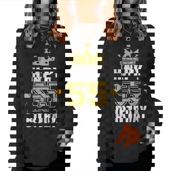 55歳の男性と女性のためのhappy 5Th Birthdayアイデア レディーススウェットシャツ - Kawaiitshirt