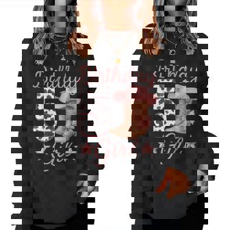 5Th Birthday Girl Cowgirl Boots Western Birthday Girl Rodeo Women Sweatshirt - Thegiftio