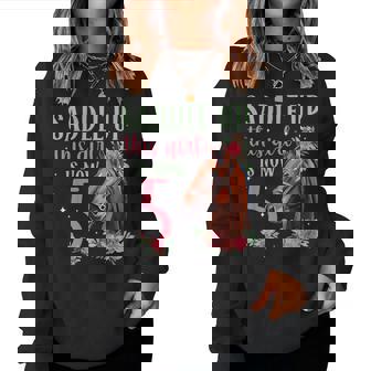 5Th Horse Birthday Party Five Year Old Horse Birthday Women Sweatshirt - Thegiftio