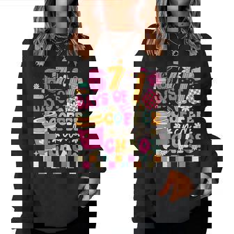 67 Days Of School Coffee Lover 67Th Day Of School Teacher Women Sweatshirt | Seseable FR