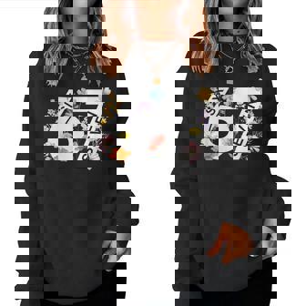 67 Floral Flower Gen 67Th Birthday Number 67 Women Sweatshirt - Monsterry