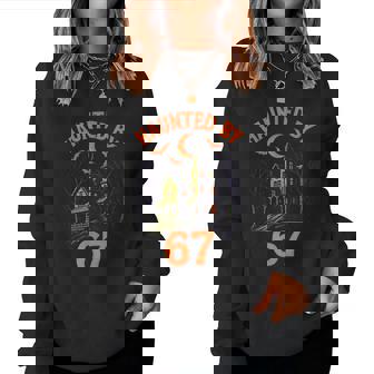 67 Halloween Costume Brainrot Teacher 6-7 Meme Six Seven Women Sweatshirt | Mazezy