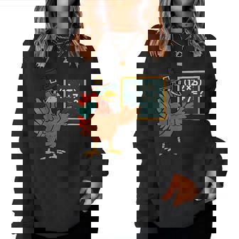 67 Thanksgiving Turkey Math Teacher Six Seven Meme Women Sweatshirt - Thegiftio