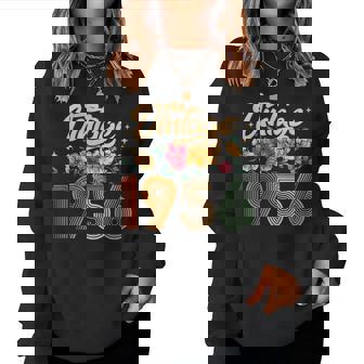 70Th Birthday Made In 1956 70 Years Old Floral Women Sweatshirt | Seseable CA