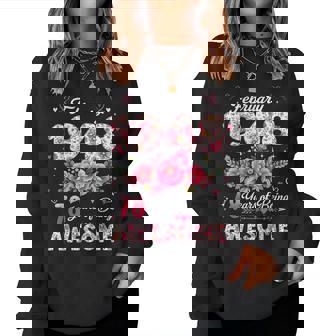 78歳 1948年2月 花柄 78歳 誕生日 男性 女性 レディーススウェットシャツ - Kawaiitshirt