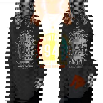 80 Cumpleaños 1945 80 Años Hombre Intage 1945 Sudadera Mujer - Regaloses