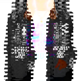 8Th Birthday Boy Llama For 8 Years Old Gamers Women Sweatshirt - Thegiftio