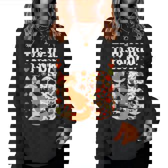 8Th Fox Birthday Party 8 Year Old Girl Foxes Birthday Fox Women Sweatshirt | Mazezy