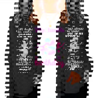 8Th Gymnastics Birthday Party Eight Year Old Gymnast Girl Women Sweatshirt | Mazezy