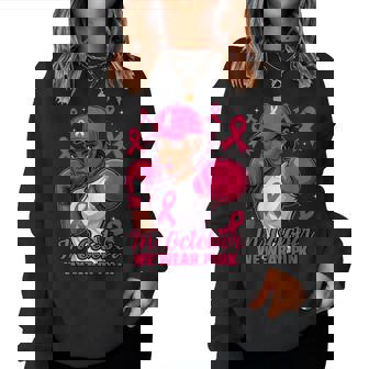 African American In October We Wear Pink Breast Cancer Women Sweatshirt | Mazezy