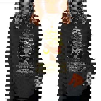 Afro Black Camo Melanin Queen Cap Hat Unbothered Women Sweatshirt | Seseable CA