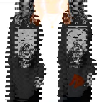 Alien Ovni Bouvier Des Flandres Amoureux Des Chiens Homme Sweat-shirt pour femme - Cadeauxyz