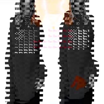 American Flag Dachshund Patriotic Dog 4Th Of July Women Sweatshirt - Monsterry