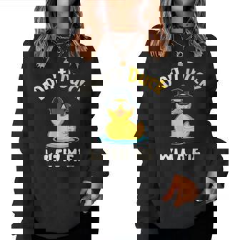 Anatra Non Con Me Rubber Duckie Women Sweatshirt - Novitaregali