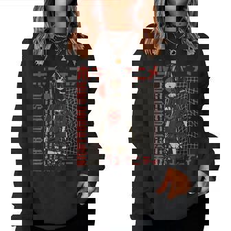 Anime Horror Girl Aesthetic Soft Grunge Waifu Japanese Girl Women Sweatshirt - Monsterry