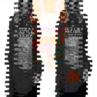 Arizona Flag Arizona Cactus Desert Az State Pride Women Sweatshirt - Monsterry